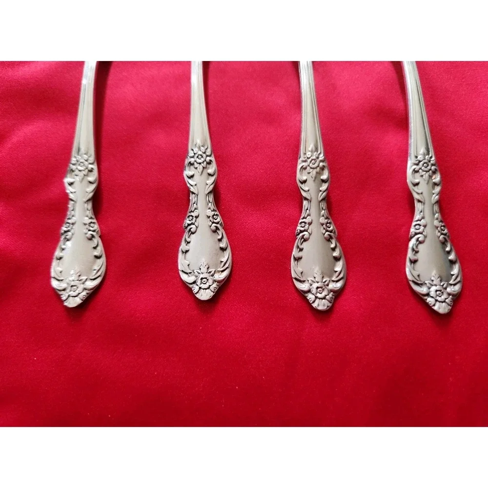 Lot of 4 Wm Rogers Grand Elegance International Silverplate 1959 Teaspoons 6in